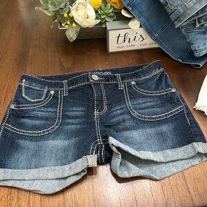 Maurices Dark Blue Jean Shorts